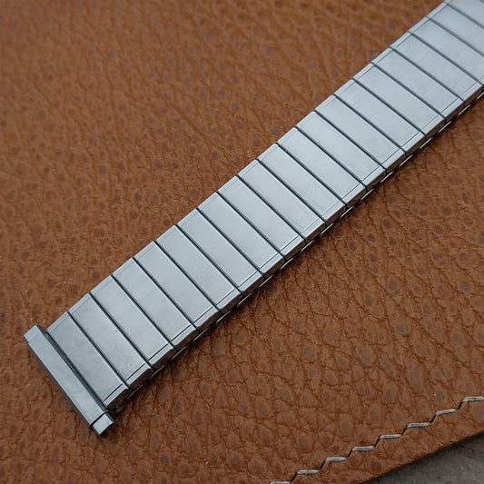 1970s Vintage Speidel Fastback Long Stainless Steel 16mm-19mm Unused Watch Band