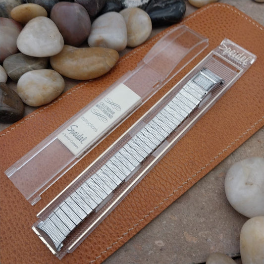 1968 Speidel Valencia Calendar Stainless Steel 19mm 17mm NOS Vintage Watch Band