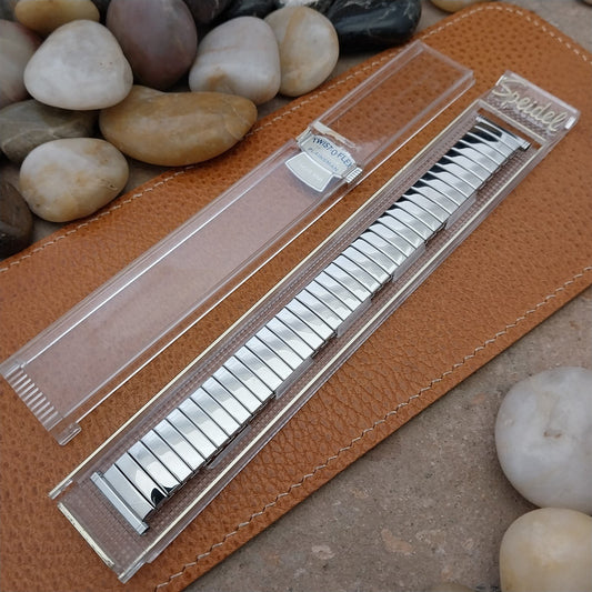 19mm 18mm 16mm Stainless Steel Speidel Plainsman 1967 nos Unused Watch Band