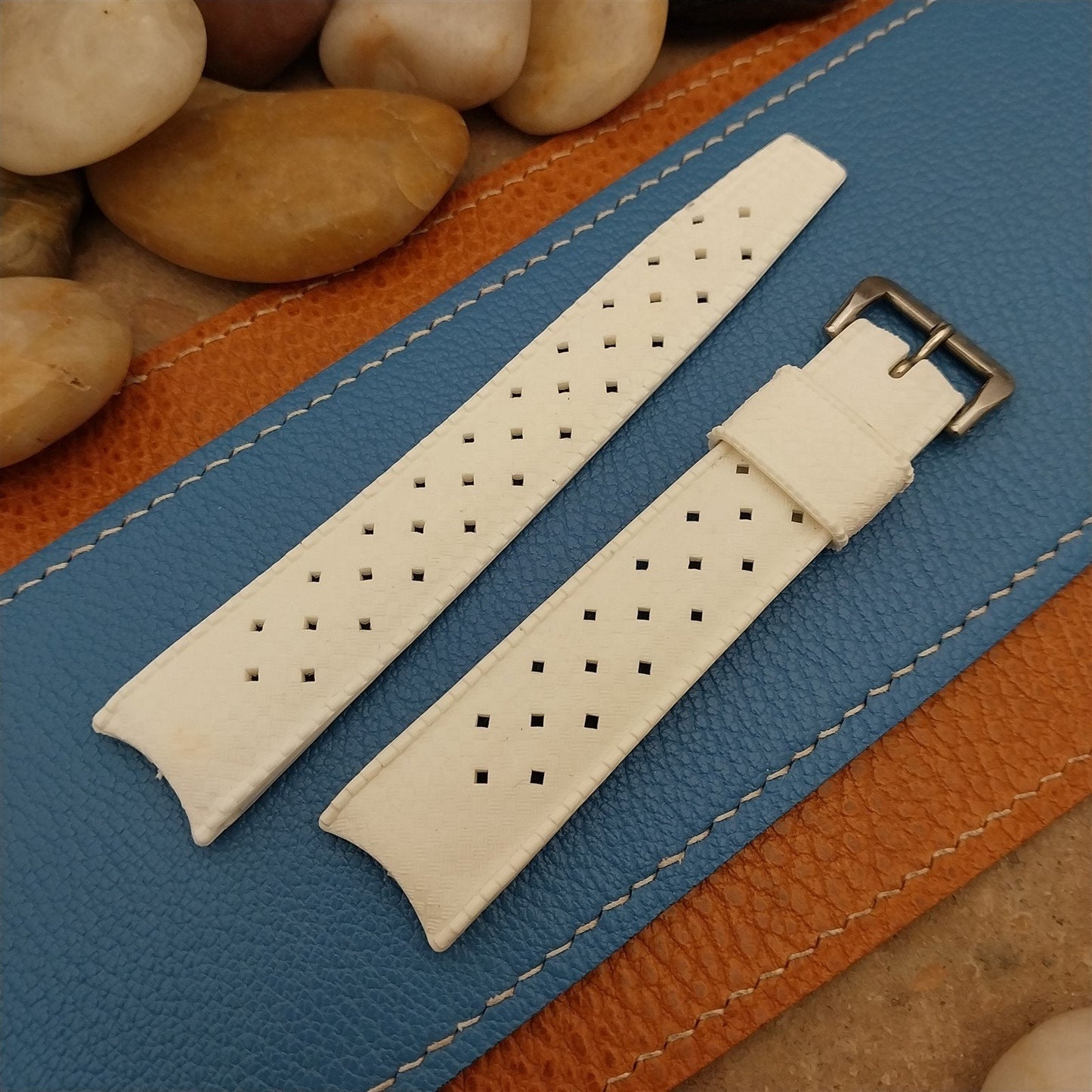 Vintage 18mm Original Swiss Tropic Diver White Unused Unused Watch Band
