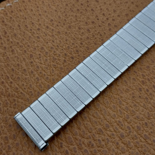 17.2mm 1960s Stainless Steel USA Made Uniflex Unused Vintage Watch Band