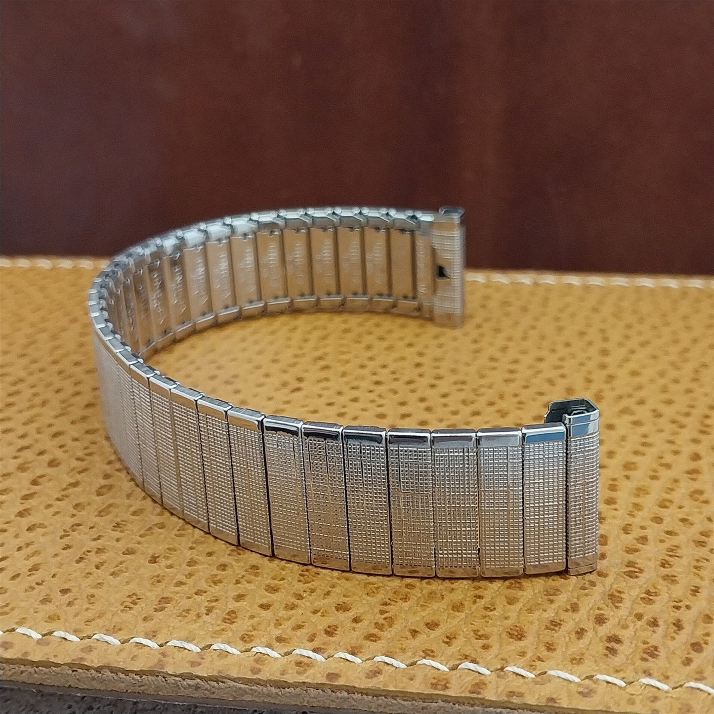 17.2mm 1960s Stainless Steel USA Made Uniflex Unused Vintage Watch Band