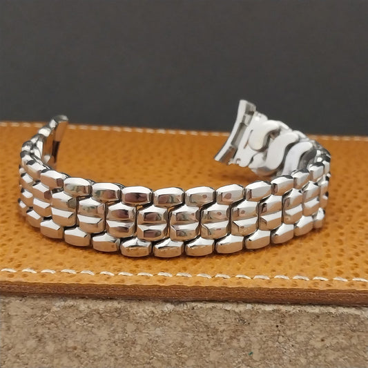 Vintage 1955 Cobblestone Speidel Stainless Steel 19mm 18mm NOS Unused Watch Band