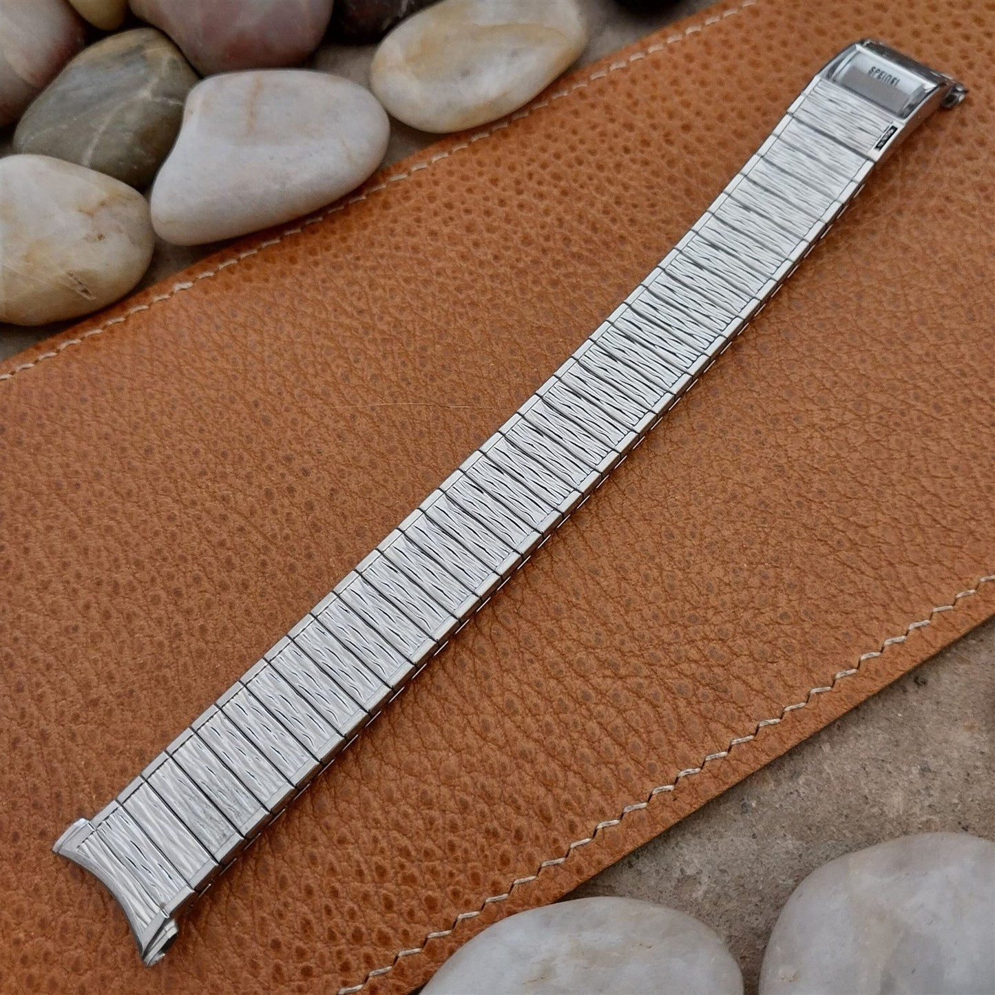 Vintage Long Speidel Valencia 1974/1975 Calendar Stainless Steel NOS Watch Band