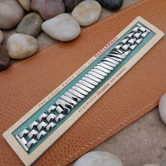 Vintage 1940s 5/8" Kestenmade Walton Stainless Steel Unused Classic Watch Band
