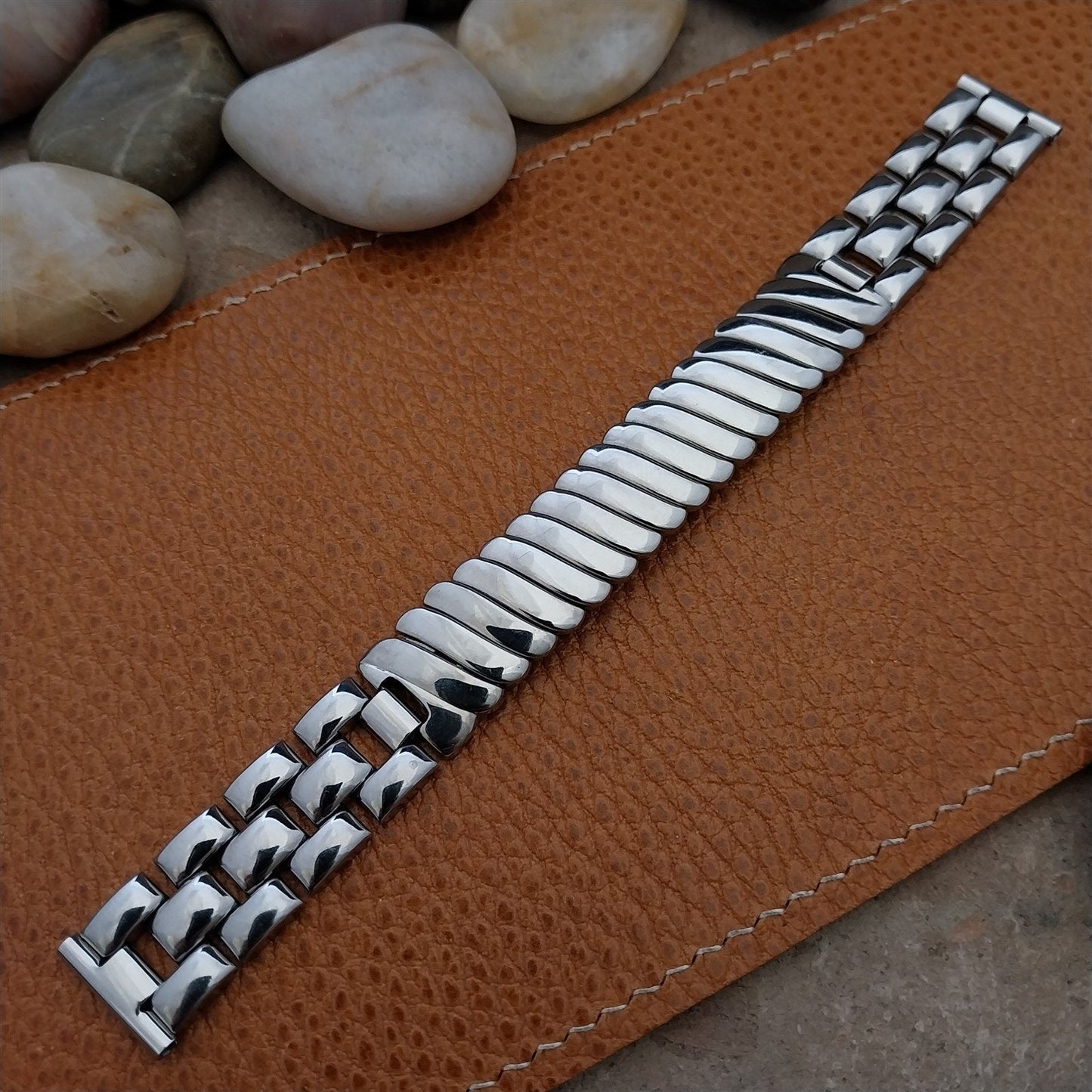 Vintage 1940s 5/8" Kestenmade Walton Stainless Steel Unused Classic Watch Band