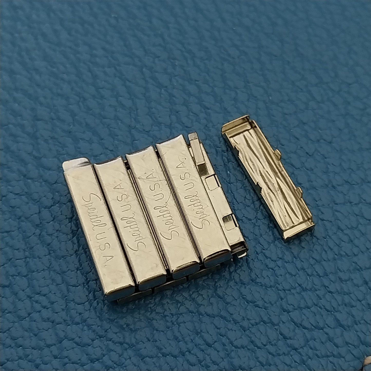 4 Unused Speidel Twistoflex Valencia Gold-Filled Vintage Watch Band Links