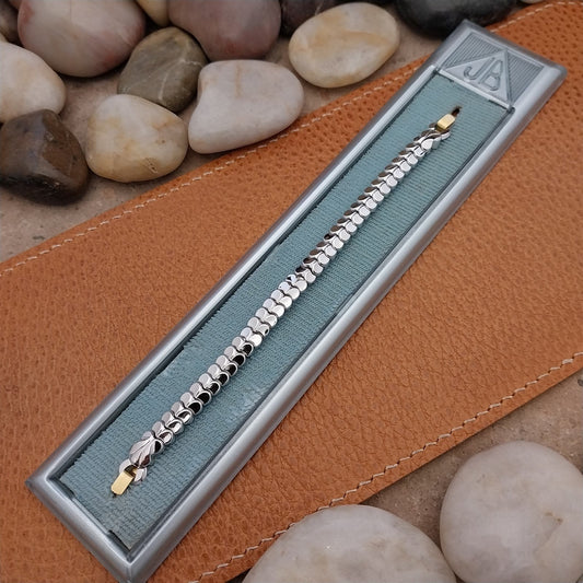 Vintage 1950s Ladies Cocktail Watch JB Champion White Gold Filled Unused Band