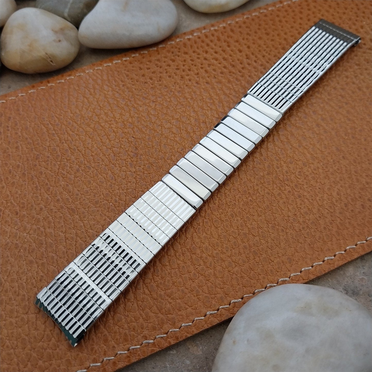 1960s 17.2mm Baldwin Stainless Steel Expansion Unused nos Vintage Watch Band