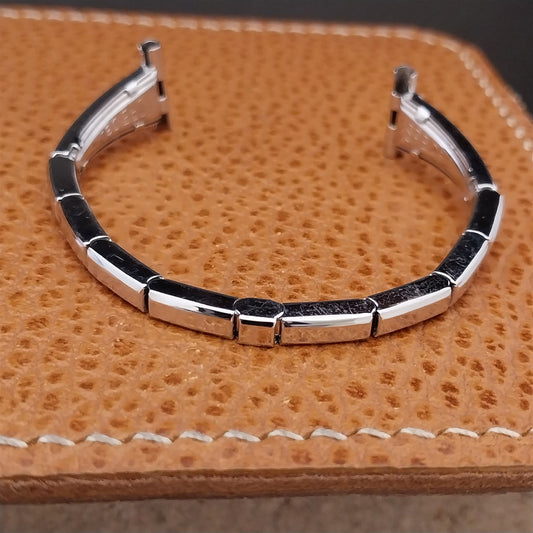 Vintage 1958 10k White Gold-Filled Speidel Windswept Unused Expansion Watch Band