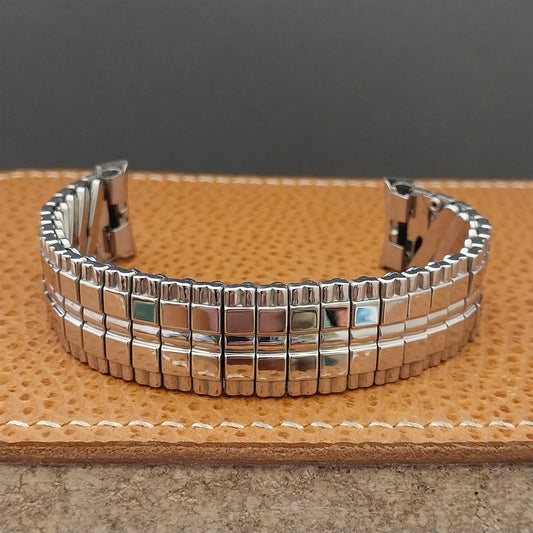 Vintage 16mm 17mm 17.2m 60s Baldwin Stainless Classic Stretch Unused Watch Band