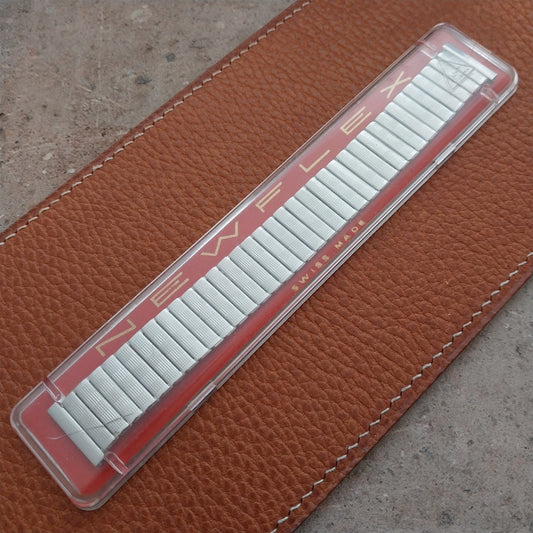 Vintage 19mm 18mm HC Newflex Swiss Stainless Steel Classic NOS 1960s Watch Band