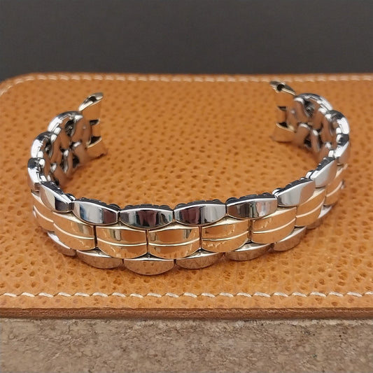 Vintage 19mm Apex Stainless & Gold-Filled Classic Expansion Unused Watch Band
