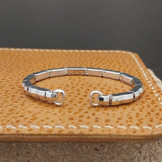 Vintage 1963 Gemex USA 10k White Gold Filled Ladies Unused Cocktail Watch Band