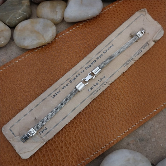 Vintage Sterling Silver Mesh Ladies 1940s-1950s Watch Band