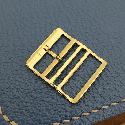 Old Stock German 18mm Gold Tone Buckle for Vintage Single Pass Watch Strap