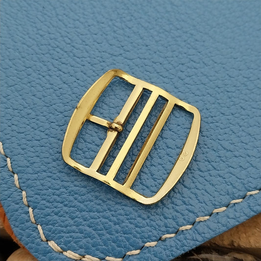 Old Stock German 20mm Gold Tone Buckle for Vintage Single Pass Watch Strap