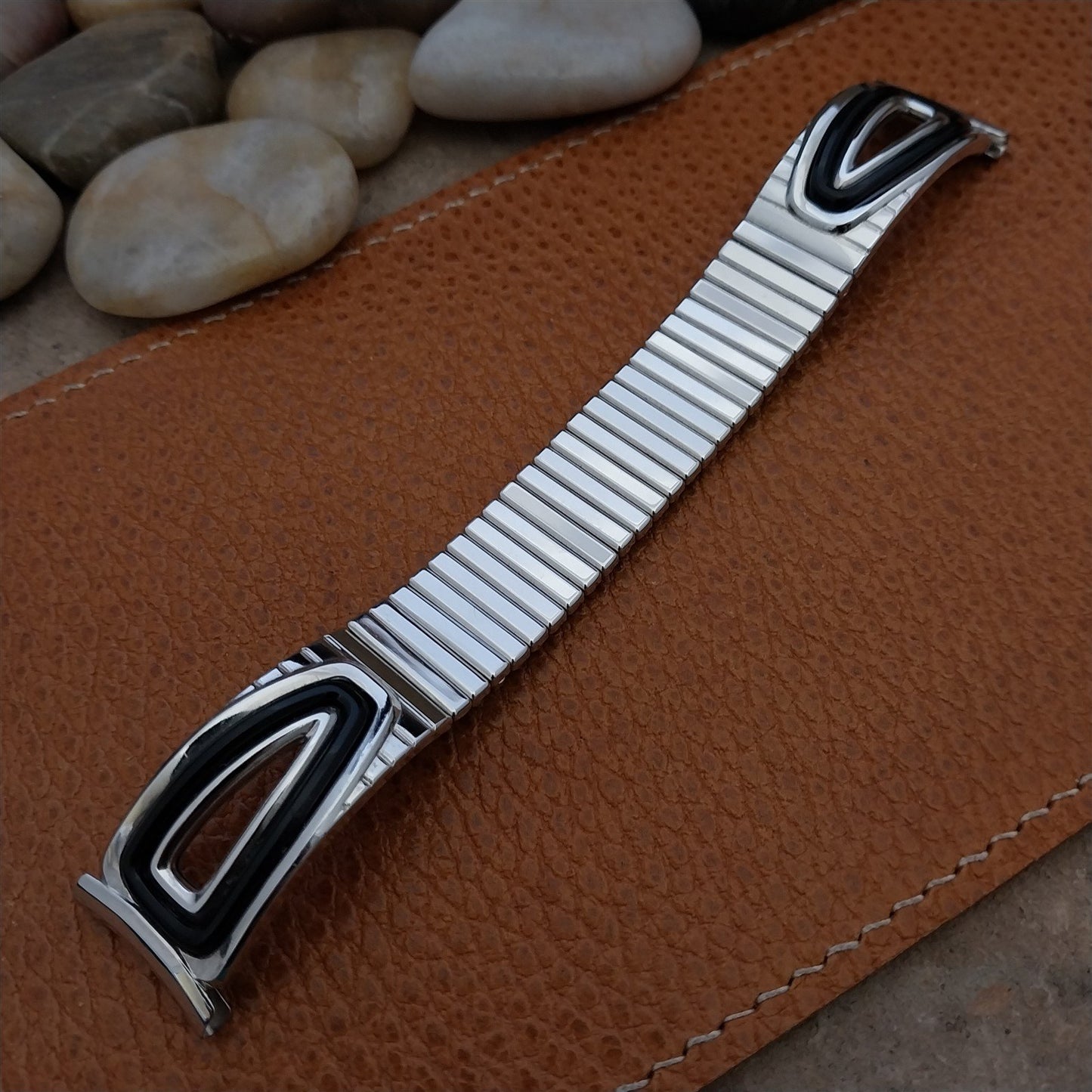 19mm 18mm 1950 White Gold-Filled Mid-Century Speidel mcm used Vintage Watch Band