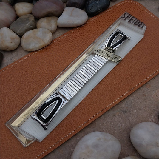 19mm 18mm 1950 White Gold-Filled Mid-Century Speidel mcm used Vintage Watch Band