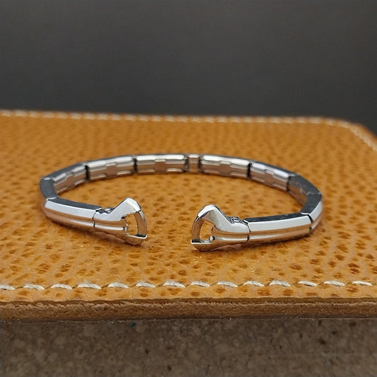 Ladies White Gold-Fill Kreisler Single Lug 1950s Vintage Cocktail Watch Band