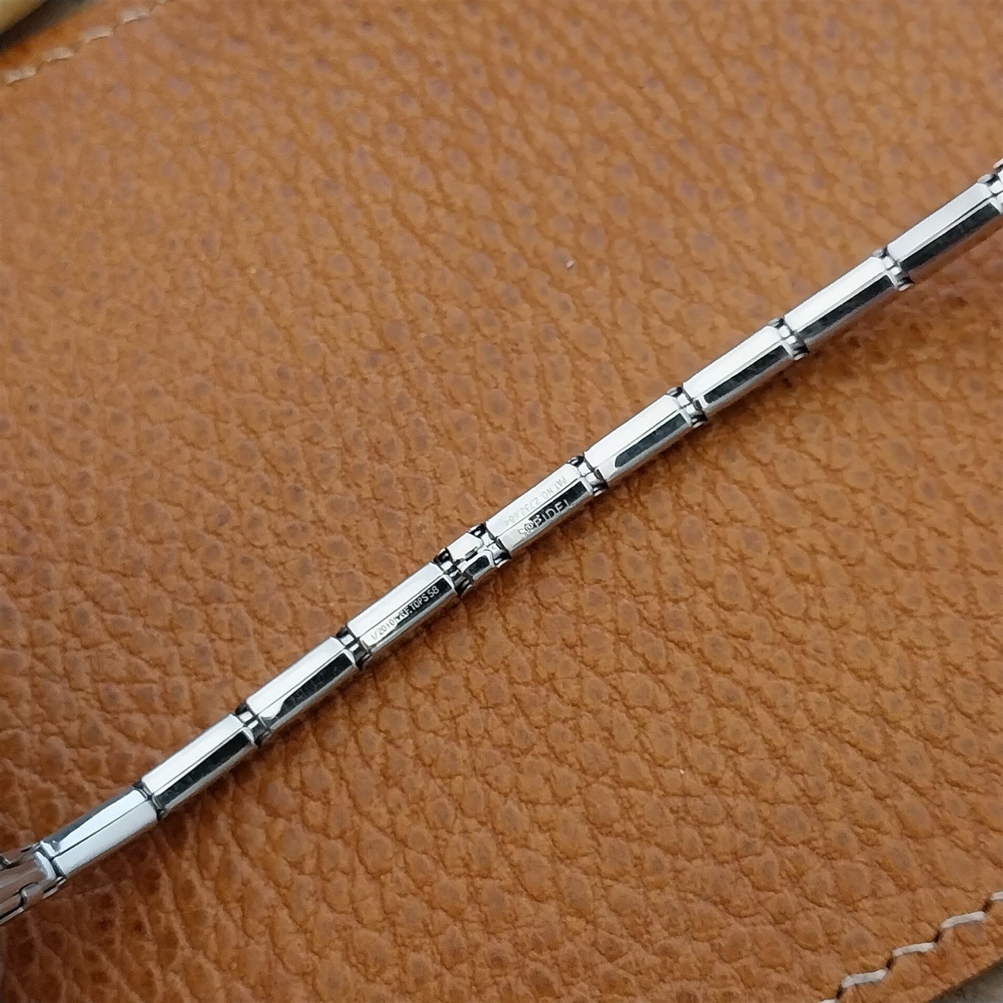 Vintage 1958 10k White Gold-Filled Speidel Windswept Unused Expansion Watch Band