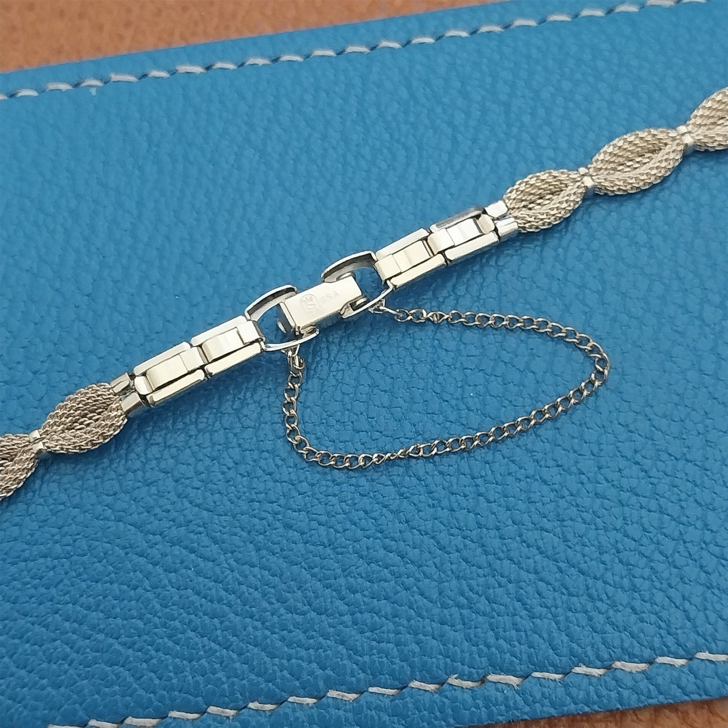 Ladies 10k Gold RGP Mesh Speidel Golden Bow Unused 1960s Vintage Watch Band