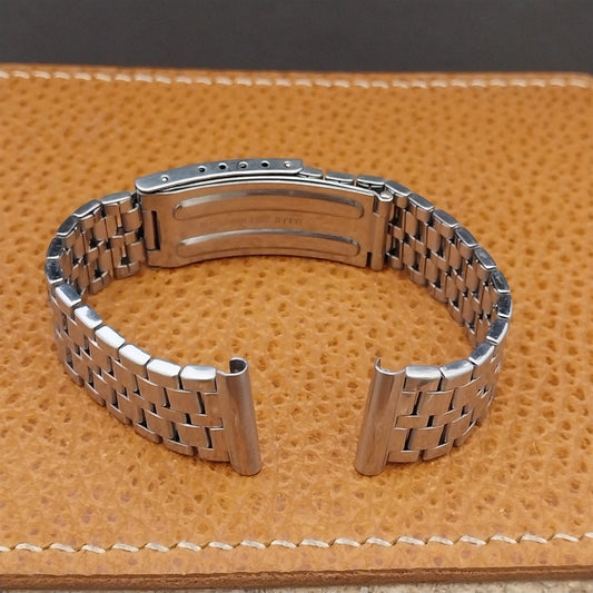 18.3mm Vintage Stainless Steel Classic Brick Link NOS Unused Watch Band