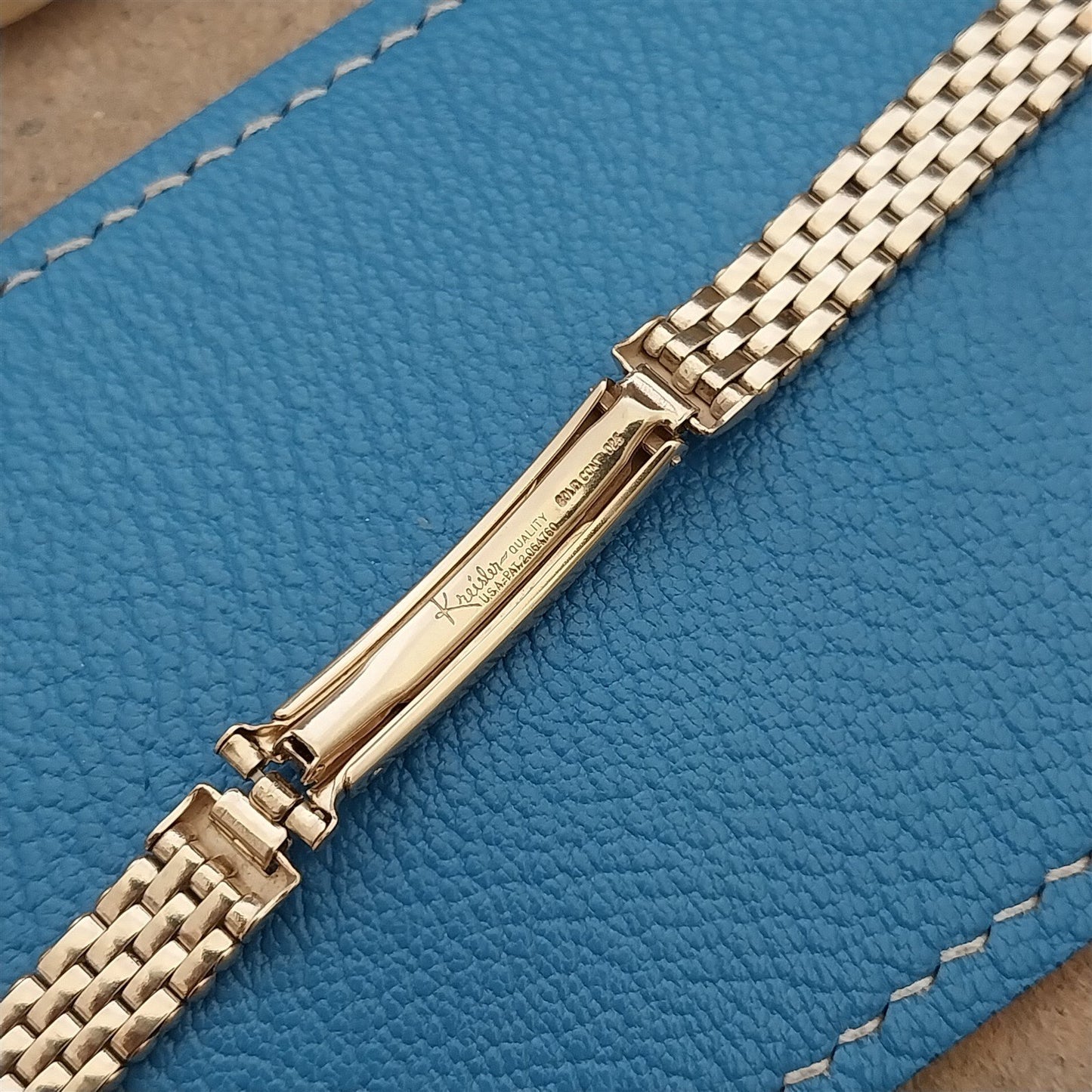 1/2" Yellow Gold-Filled Ladies Mesh Kreisler Unused 1950s Vintage Watch Band