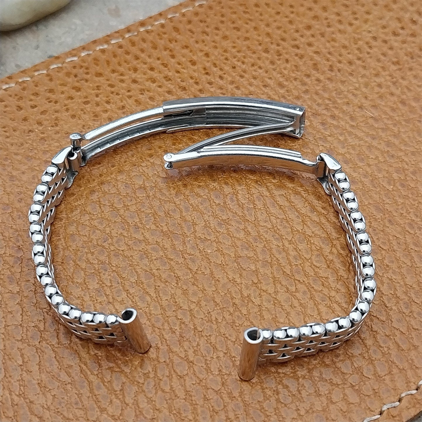 11mm White Gold-Filled Ladies Mesh Kreisler Unused 1950s Vintage Watch Band