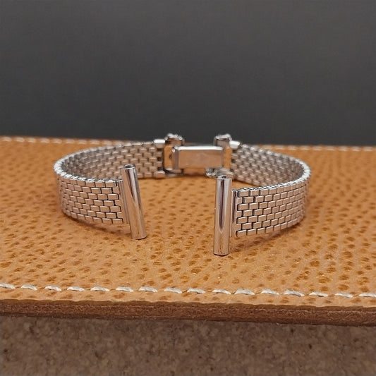 1950s Vintage Ladies Lenox 12k White Gold Filled Unused Cocktail Watch Bracelet