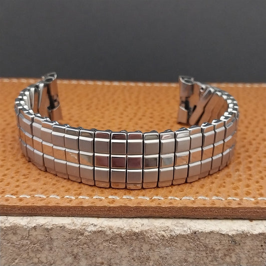 Vintage 17.2mm Stainless Steel Expansion Flexo Classic 1960s Unused Watch Band