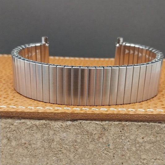 Vintage 18mm 19mm 20mm JB Champion Brushed Stainless Steel NOS 1970s Watch Band