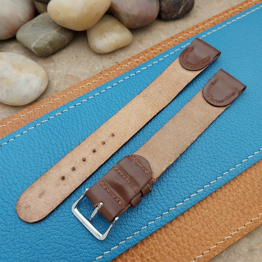 Vintage Long Shell Cordovan & Elgin Logo Buckle 5/8" NOS Classic 1950s Watch Band