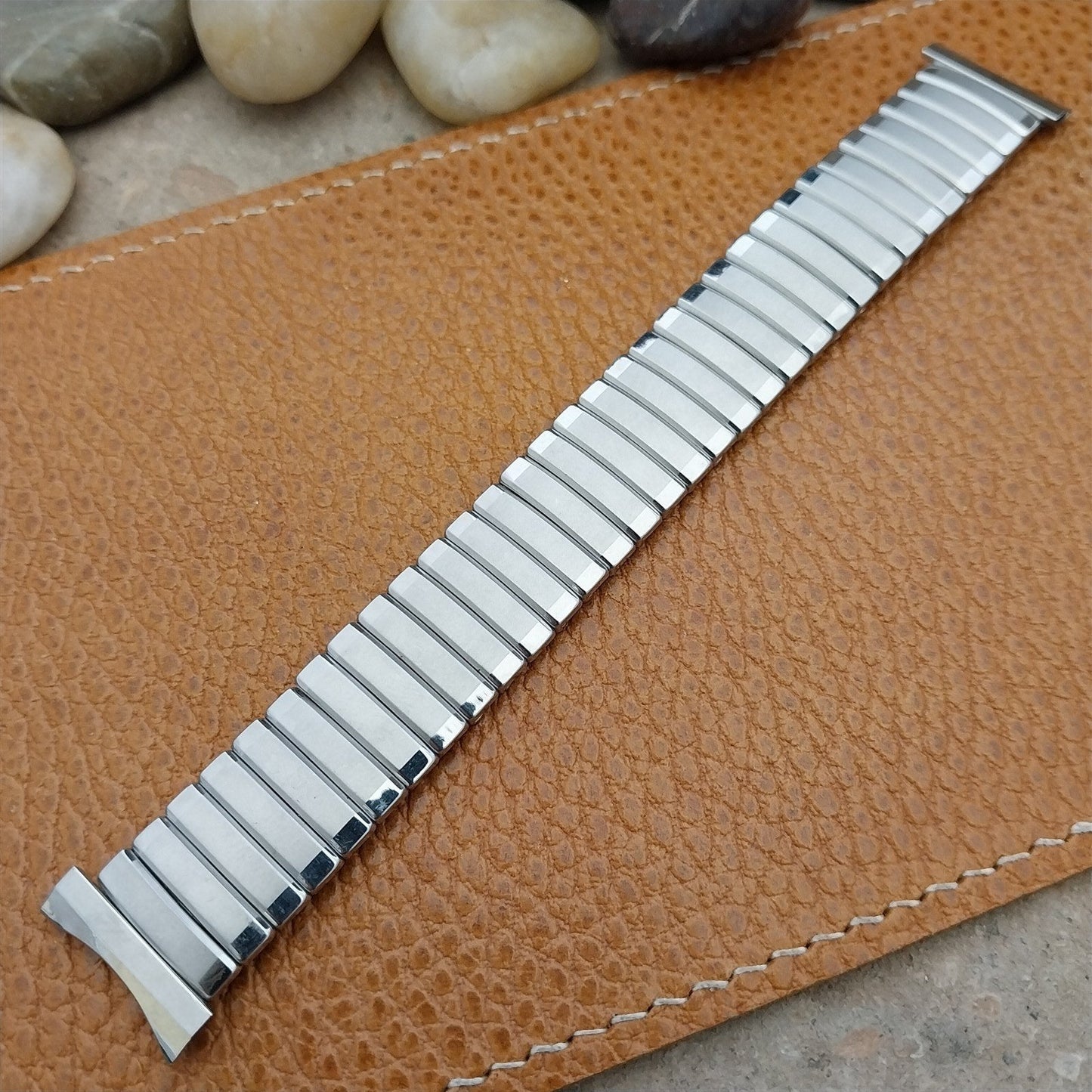 Vintage 19mm 18mm 17mm Baldwin Stainless Steel Expansion Unused 1960s Watch Band