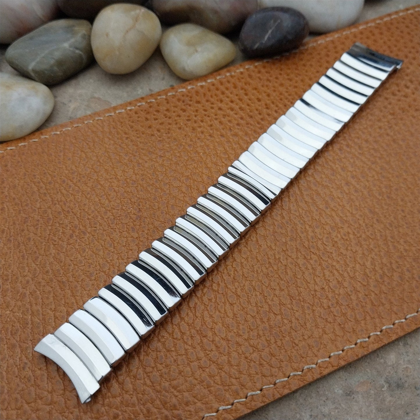 Vintage 19mm 18mm Stainless Steel JB Champion Unused Classic 1950s Watch Band