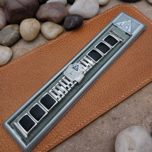 Vintage 19mm 18mm 16mm Stainless & Lizard JB Champion Unused 1950s Watch Band