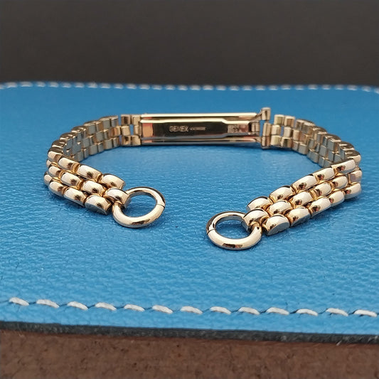 Vintage Gemex Yellow Gold-Filled 1940s Vintage Ladies Cocktail Watch Band nos