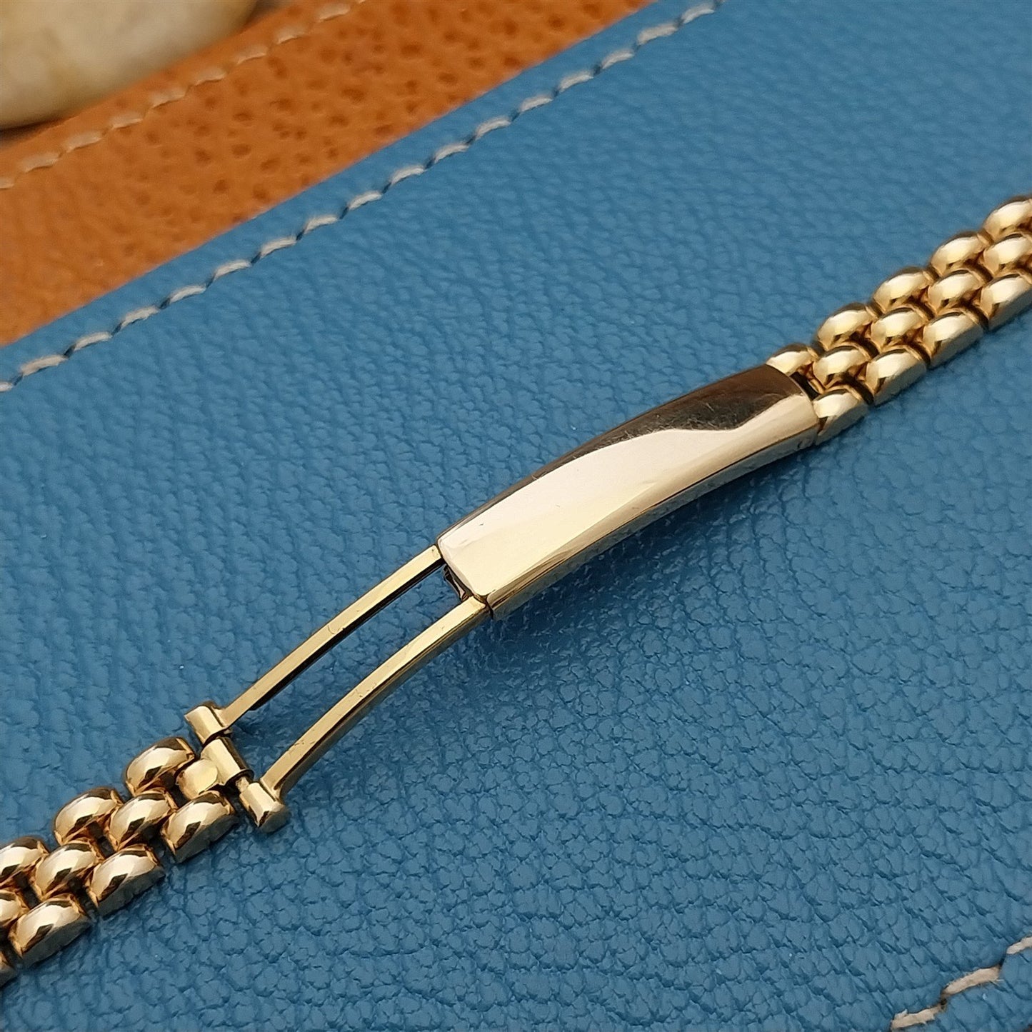 Vintage Gemex Yellow Gold-Filled 1940s Vintage Ladies Cocktail Watch Band nos