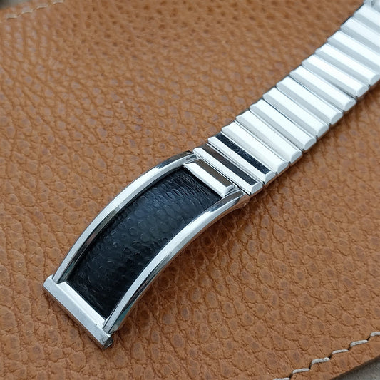 16mm Kreisler Short White Gold-Filled & Lizard Unused 1960s Vintage Watch Band