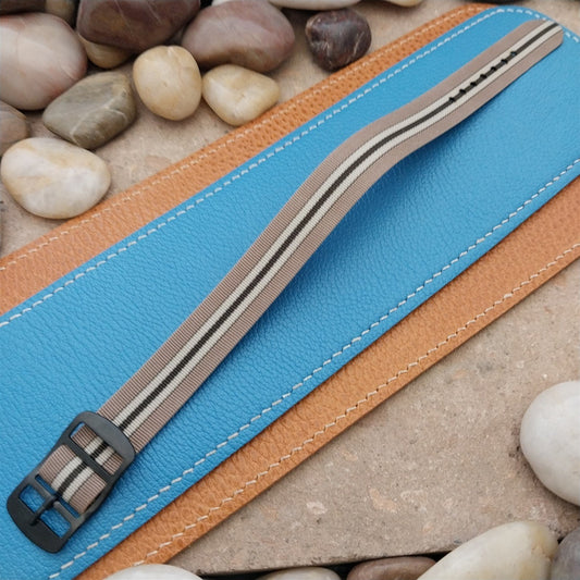 Vintage 16mm Lewa Striped Perlon Classic 1960s Single Pass Unused Watch Band