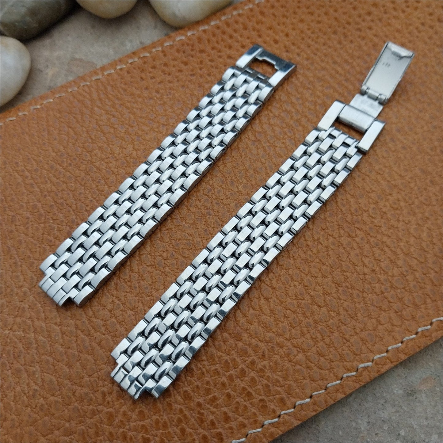 8mm Vintage Citizen Quartz CQ Stainless Steel Flared nos Unused Watch Band