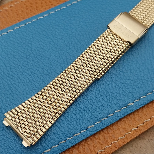Vintage Citizen 18mm Gold Plated Flared nos Unused Classic Watch Band