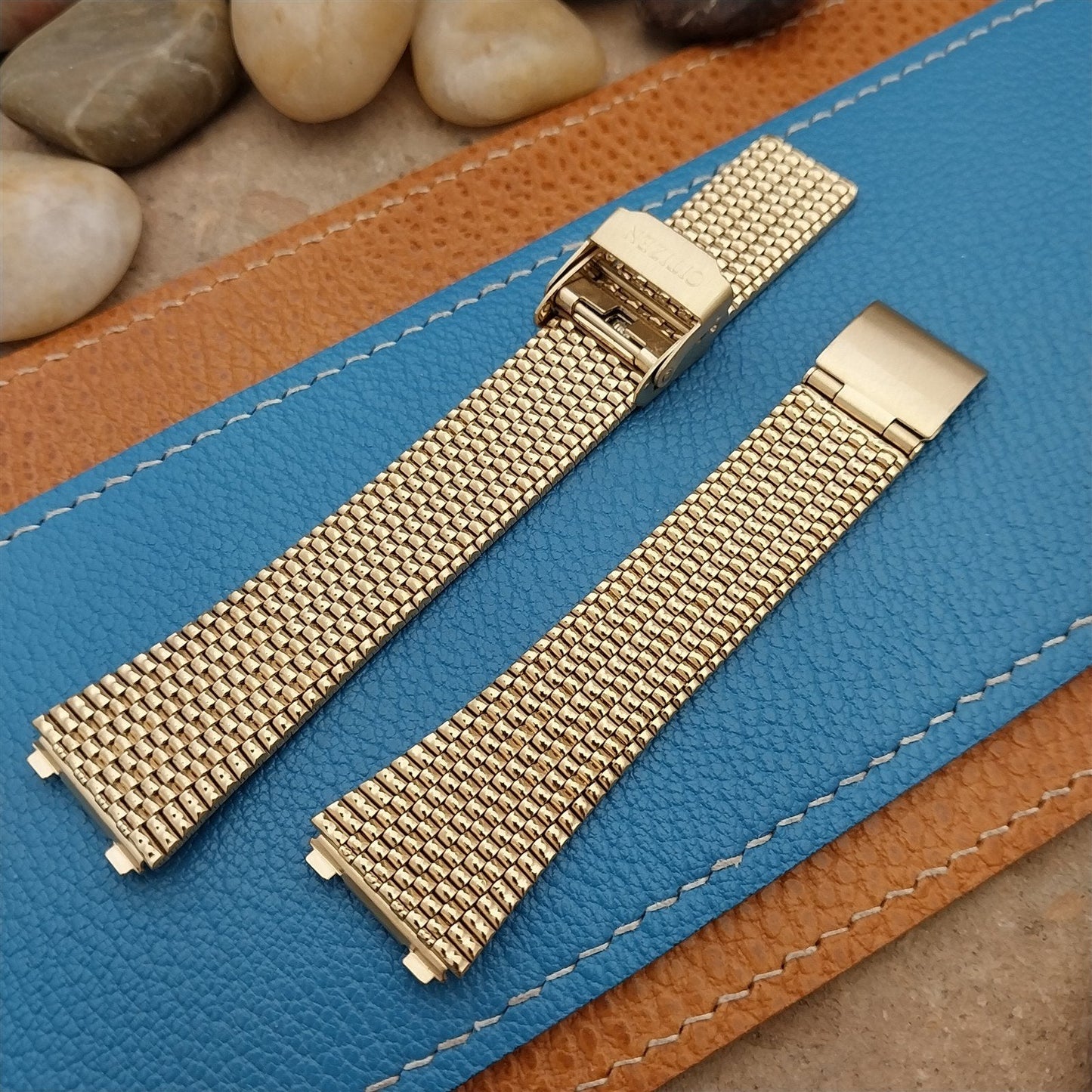 Vintage Citizen 18mm Gold Plated Flared nos Unused Classic Watch Band