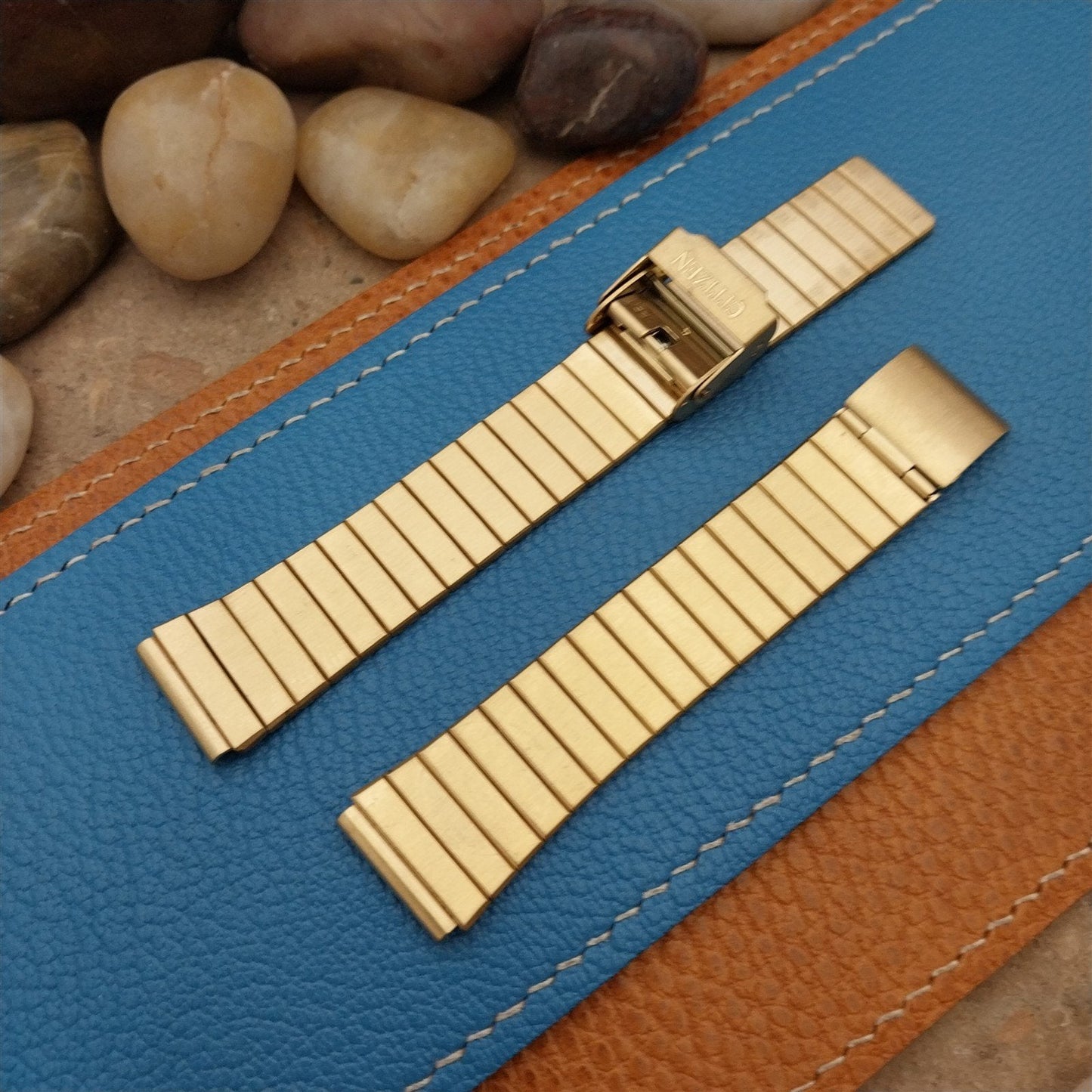 Vintage Citizen 16mm Gold Plated Flared nos Unused Classic Watch Band