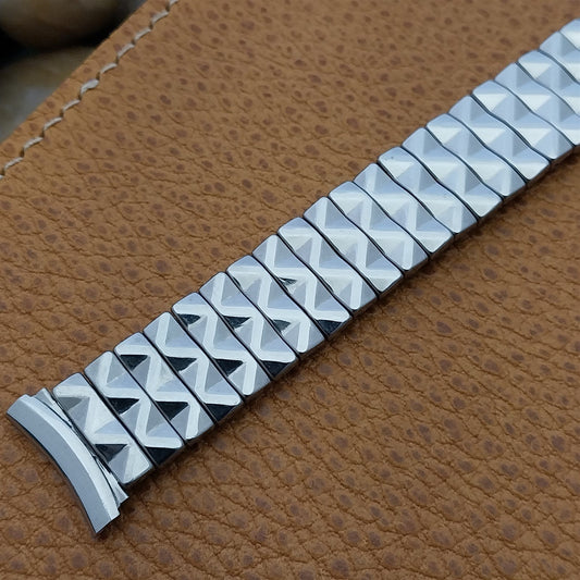 18mm 19mm Stainless Steel Mark VII USA Expansion nos 1960s old-stock Watch Band