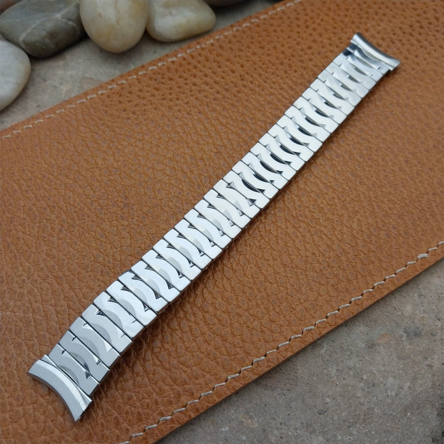 Vintage 17.5mm 17mm 16mm Umat Stainless Steel Expansion 1960s Unused Watch Band