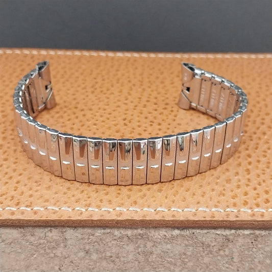 17.2mm 1960s Vintage Stainless Steel Uniflex Slim Expansion Unused Watch Band