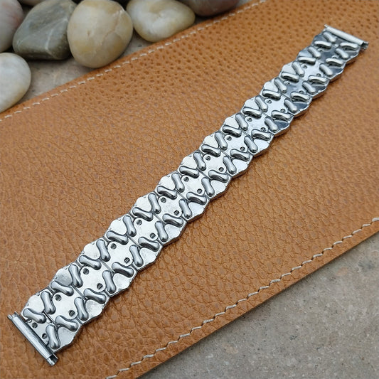 Vintage 5/8"-3/4" Bellavance Stainless Quadra-Stretch Expansion Watch Band