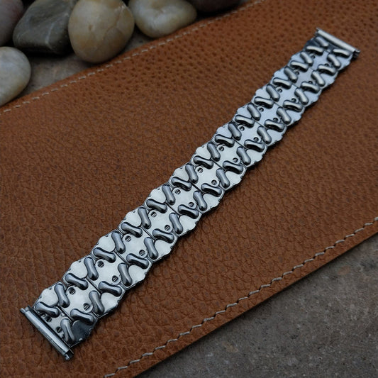 Vintage 5/8"-3/4" Bellavance Stainless Quadra-Stretch Expansion Watch Band