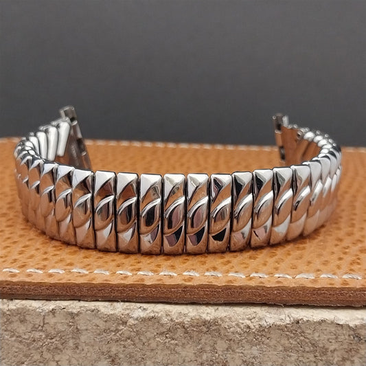 Vintage 19mm 18mm 16mm 50s Stonewall Stainless Steel Classic Stretch Watch Band